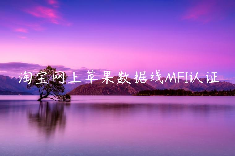 淘寶網(wǎng)上蘋果數(shù)據(jù)線MFI認(rèn)證